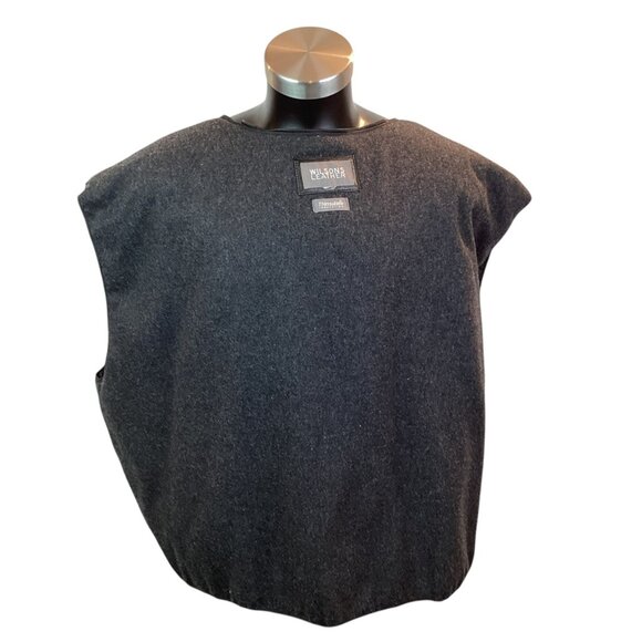 Wilsons Leather Moto Bomber Mens 3X Genuine Leather Jacket Wool Thinsulate Insul - Picture 15 of 16